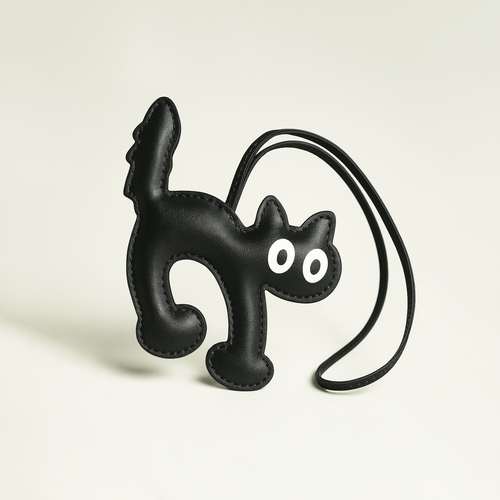 Leather Cat Charm