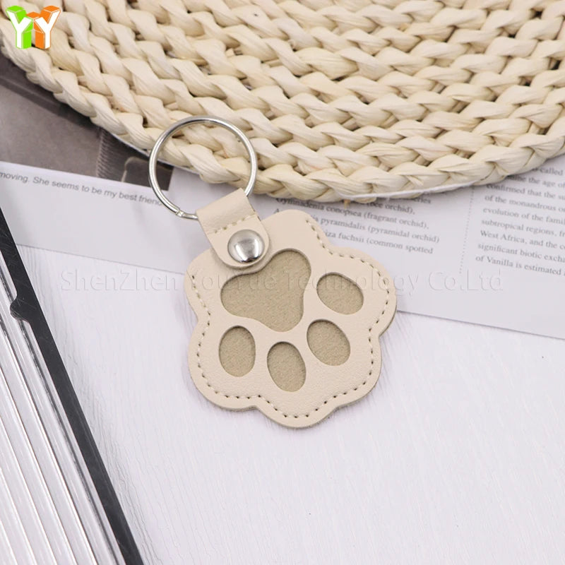 Leather Paw keychain