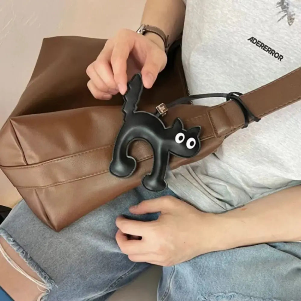 Leather Cat Charm