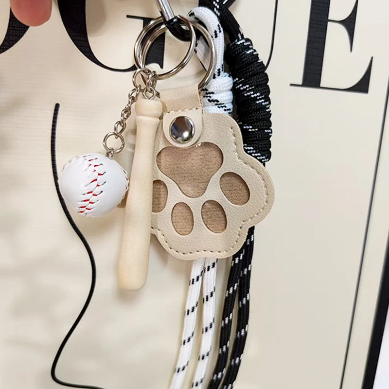 Leather Paw keychain