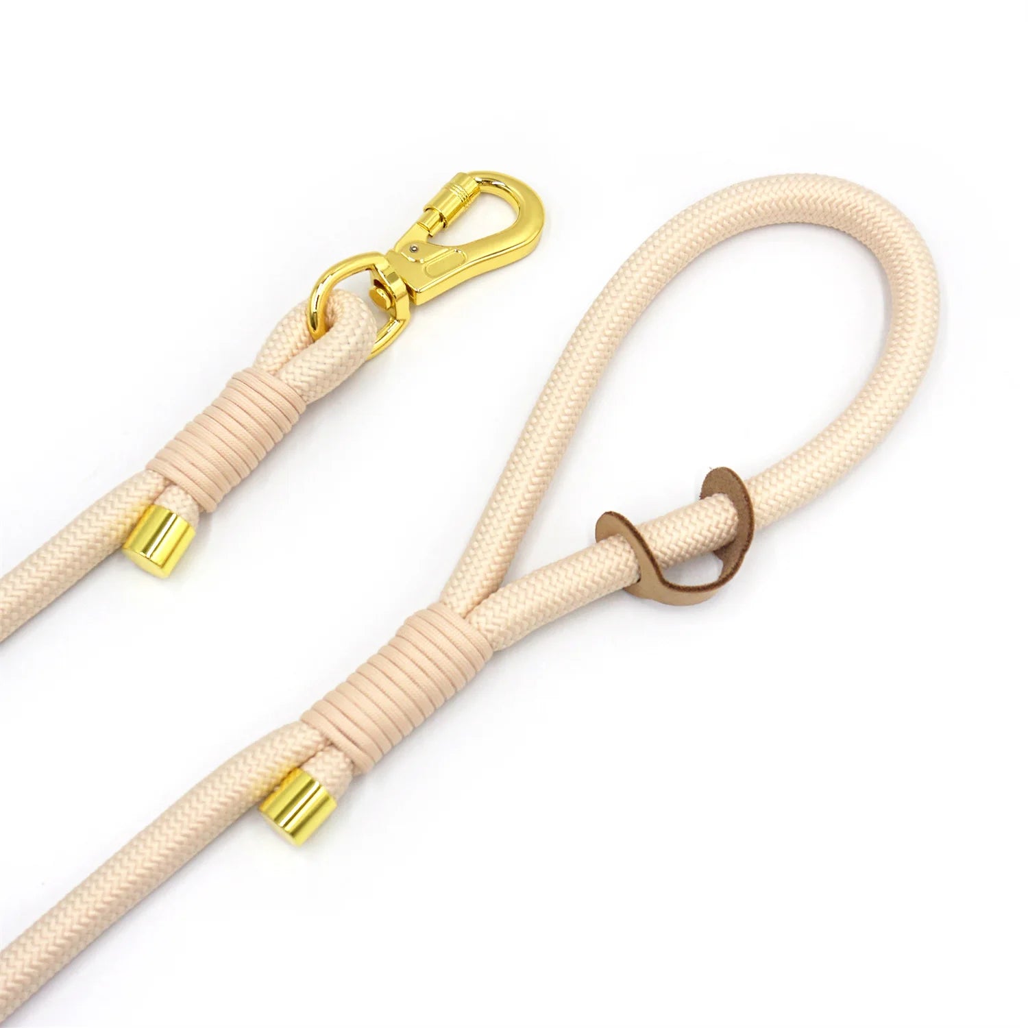 Leather Dog Collar+Leash+Bag Holder Set